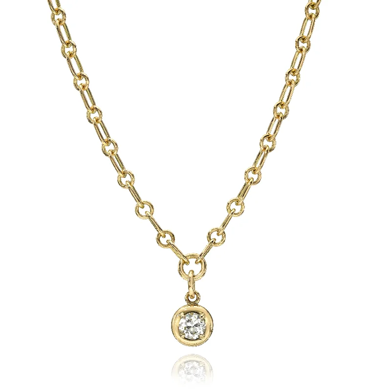 aquamarine birthstone necklace March RANDI DROP NECKLACE