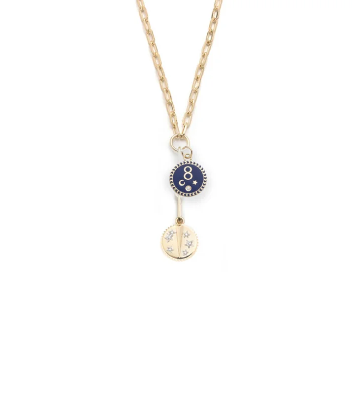 sterling silver herringbone chain Resilience & Karma Enamel Story : Refined Clip Extension Chain Necklace