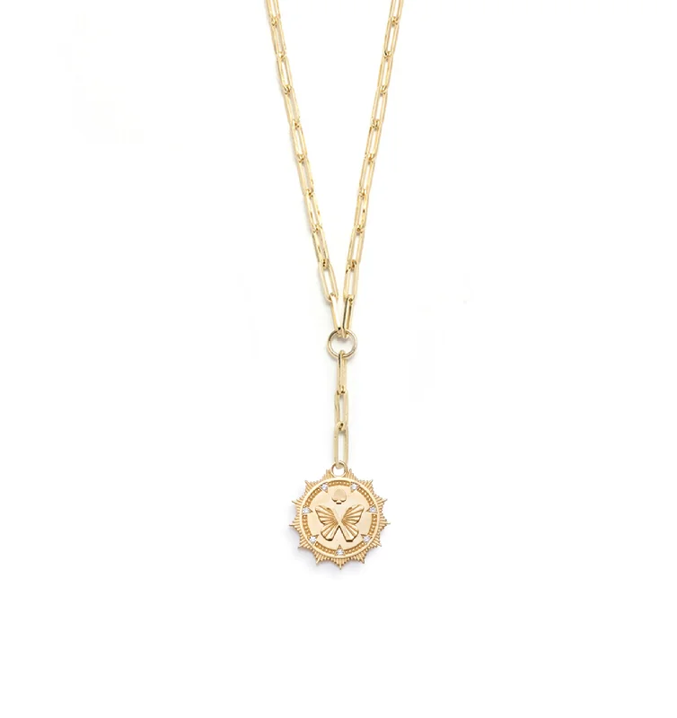 classic diamond solitaire necklace Reverie : Classic Fob Clip Extension Chain Necklace
