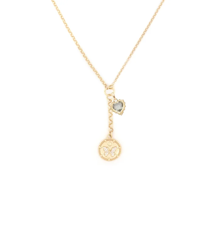 elegant marquise diamond ring Reverie & Gemstone Heart : Small Mixed Belcher Extension Chain Necklace