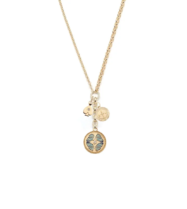 minimalist gold bracelet thin Reverie, Internal Compass & Spade : Medium Mixed Belcher Extension Chain Necklace