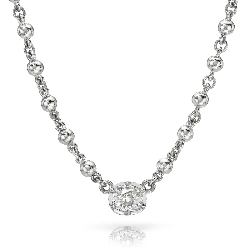 personalized initial ring stackable ROSALINA NECKLACE