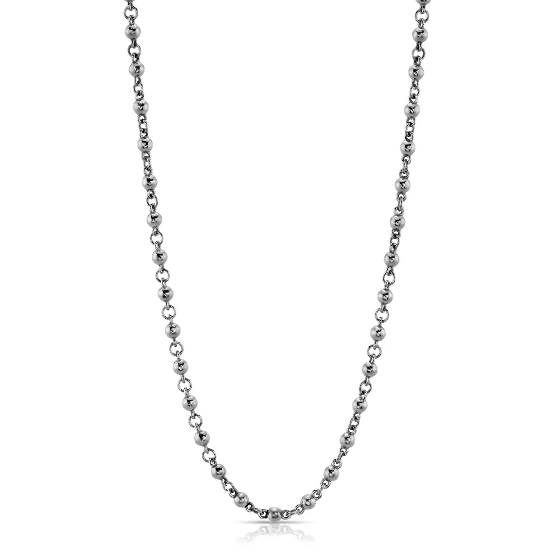 gold bar earrings minimalist ROSARY CHAIN - PLATINUM