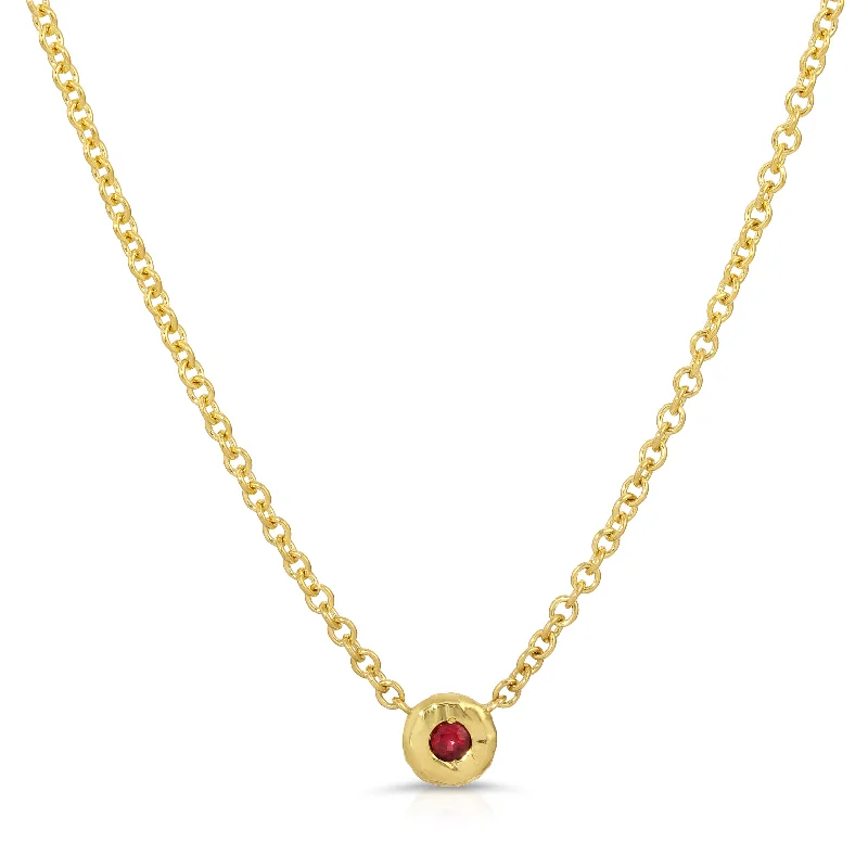 sapphire princess cut ring Ruby Nesting Gem Necklace