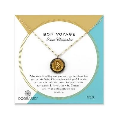 real smoky quartz pendant saint christopher two-tone necklace