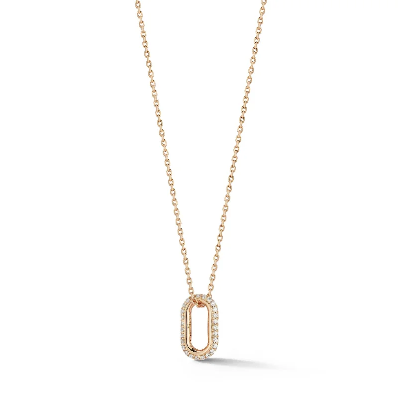 men’s braided leather bracelet Saxon 18K Yellow Gold and Diamond Mini Single Link Necklace