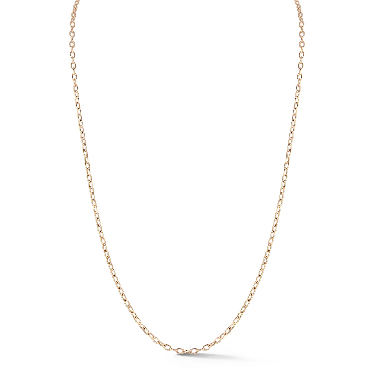 hammered sterling silver band Saxon 18K Rose Gold Chain Necklace
