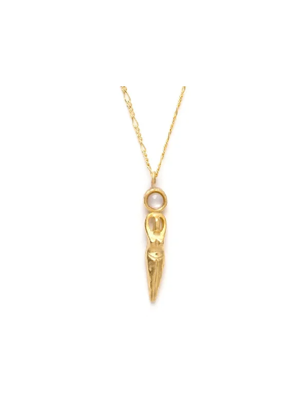 gold initial bracelet personalized Selene de la Lune Necklace by Amano Studio