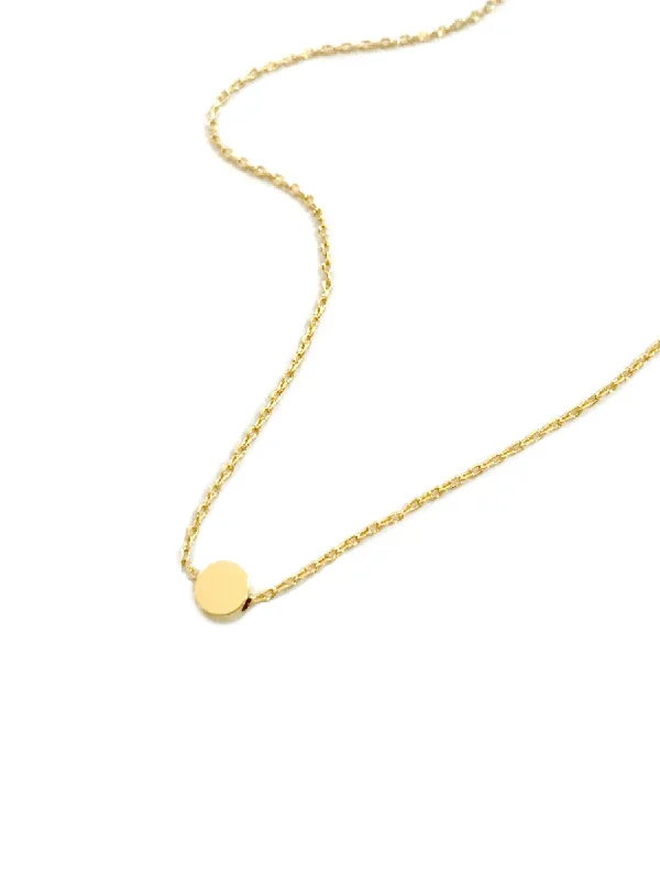 hammered copper wedding band Simple Dot Necklace