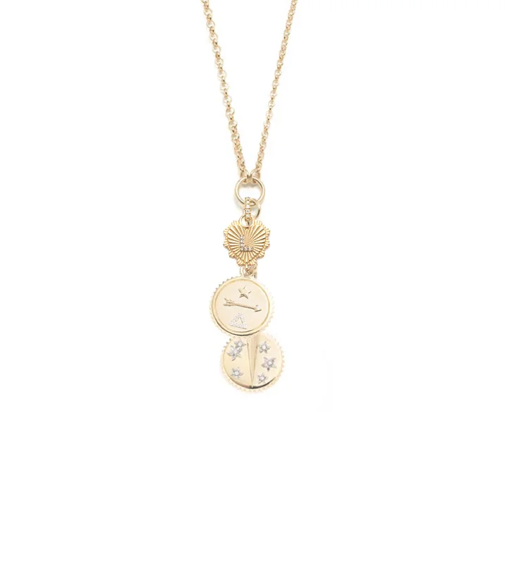 sterling silver angel wing pendant Resilience & Dream Story : Small Mixed Belcher Extension Chain Necklace