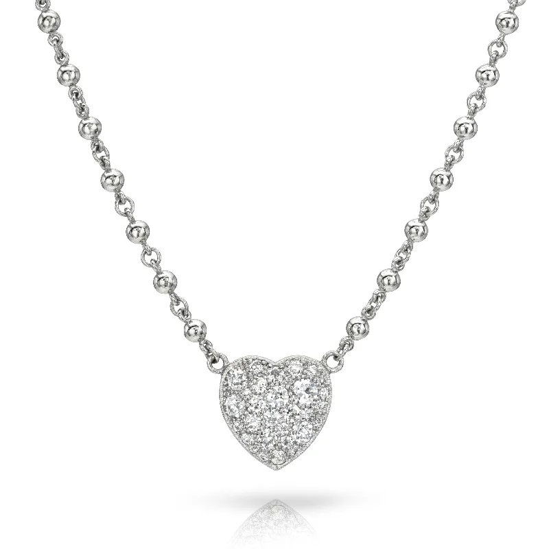 celestial moon and star necklace SMALL COBBLESTONE HEART NECKLACE