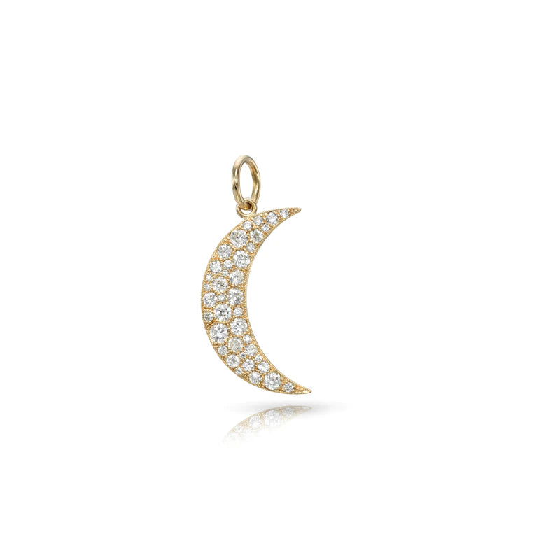 Celtic knot wedding band Small Cressida Moon Charm