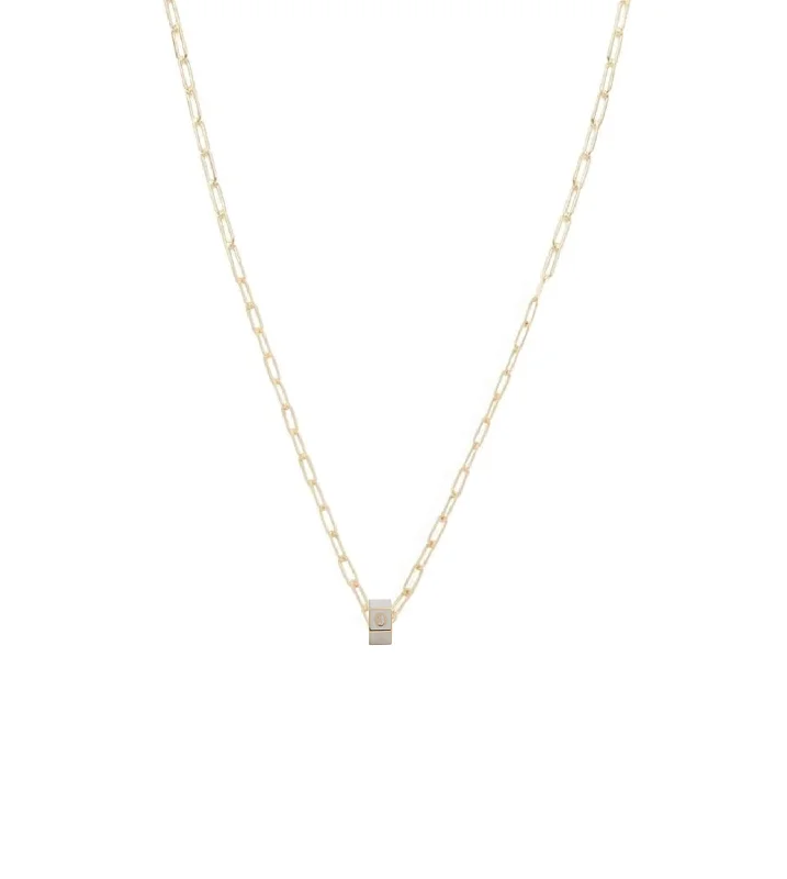 wedding band with diamonds Custom Cream Small Faceted Heart Beat : Super Fine Clip Chain Necklace