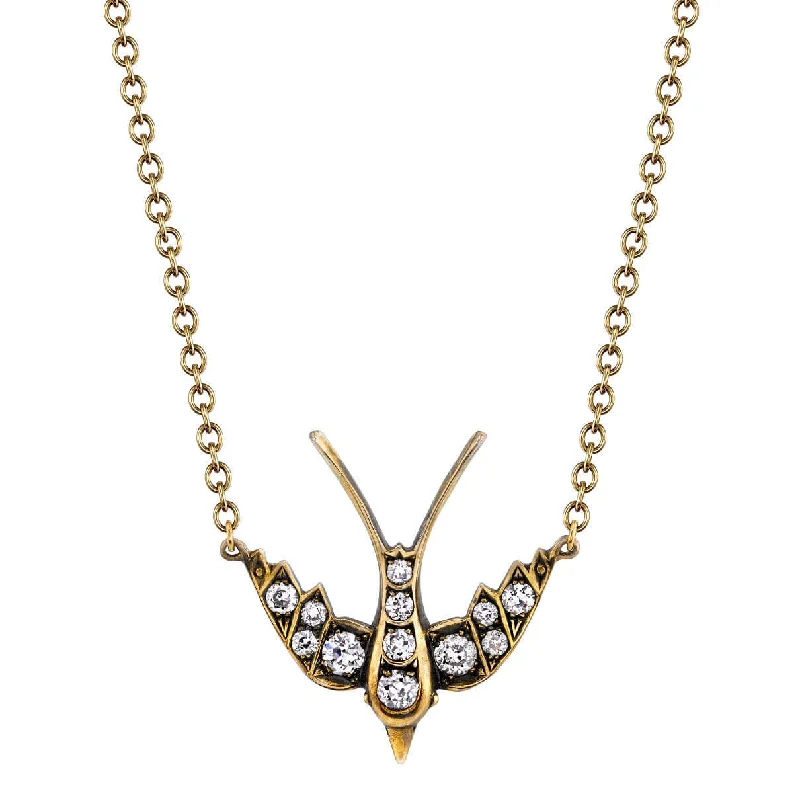 chunky gold chain necklace SMALL SWALLOW NECKLACE