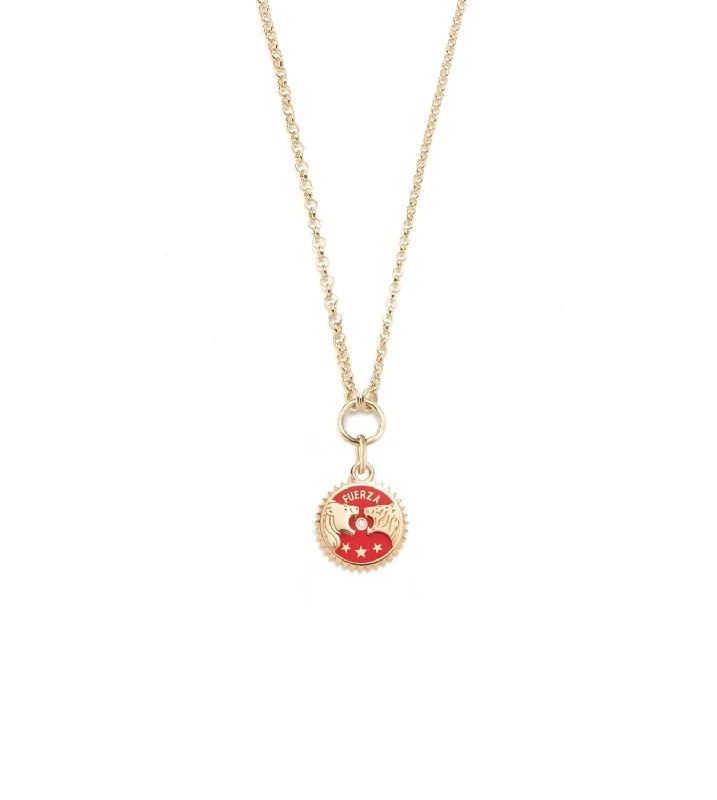silver-plated bar necklace Solar + Lunar - Strength : Ceramic Small Belcher Chain Necklace