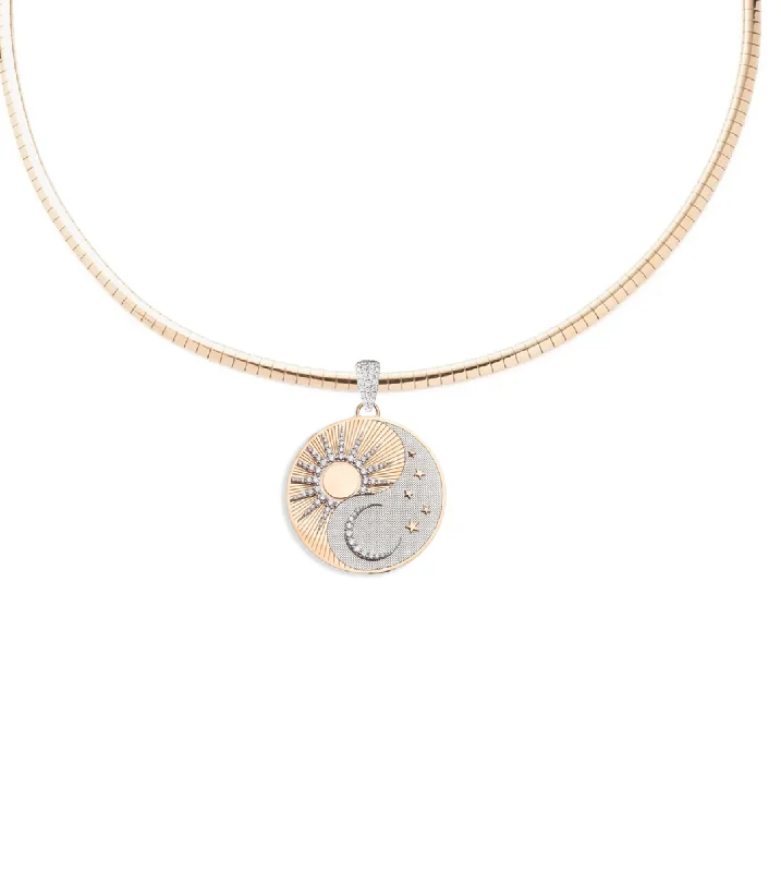 white topaz stacking rings Balance - Exuberant : Small Sleek Collar Necklace