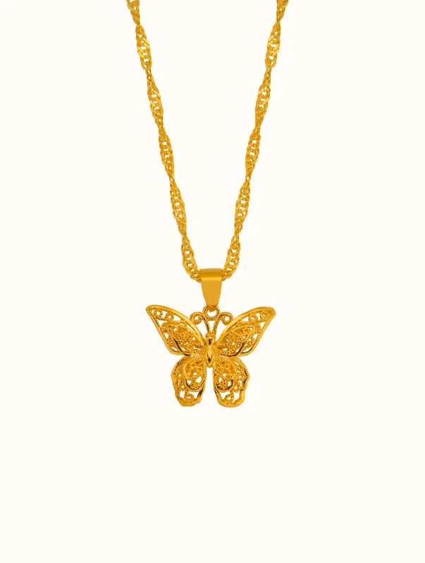 simple sapphire wedding band 18K Gold Filled Sophie Gold Butterfly Necklace