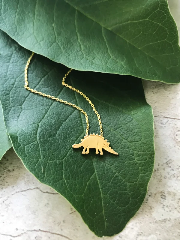 vintage Victorian brooch pin Stegosaurus Necklace