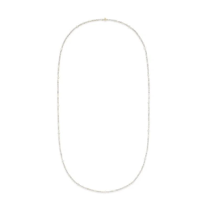 white gold infinity ring Stella Station Necklace