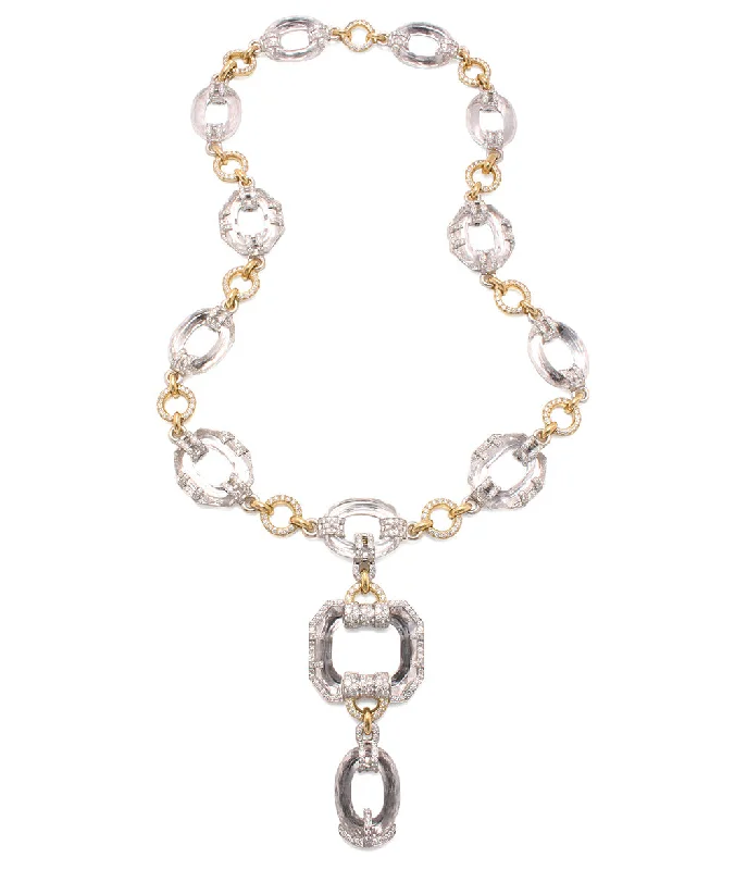 emerald-cut ruby eternity ring Streamline Necklace