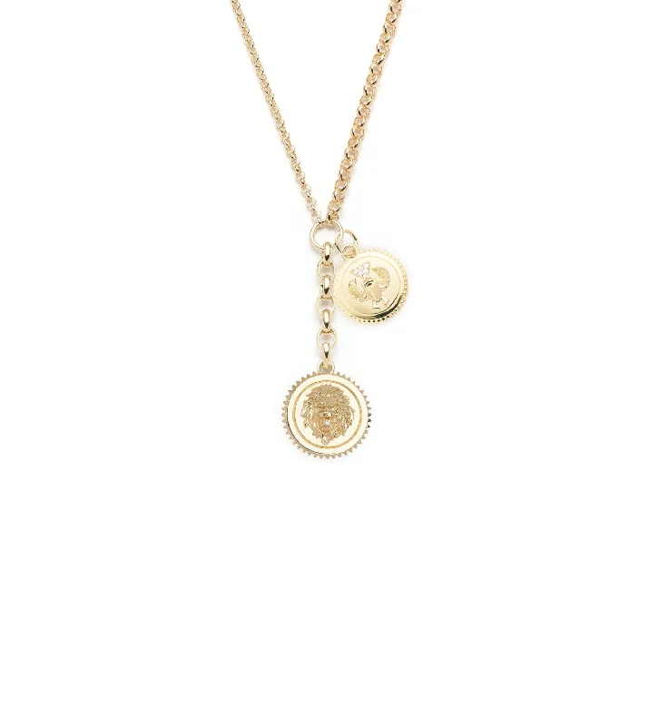vintage diamond drop necklace Strength & Protection : Medium Mixed Belcher Extension Chain Necklace
