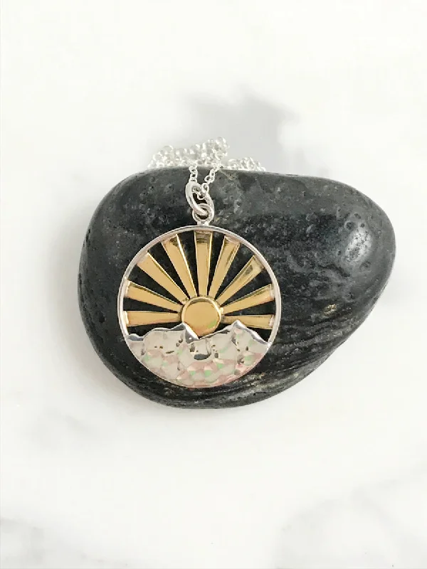 freshwater pearl drop earrings Sunrise Necklace