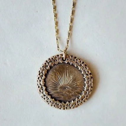 delicate floral wedding band Sunrise Heirloom Button Necklace