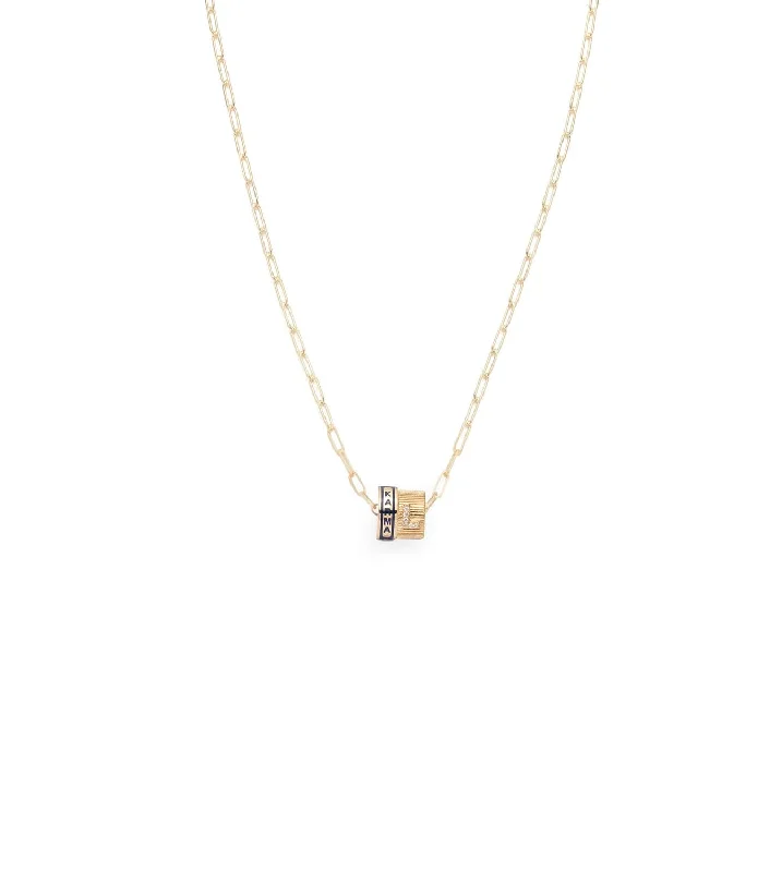 dainty snake ring gold Karma & Pave Diamond Initial : Heart Beat Super Fine Clip Chain Necklace