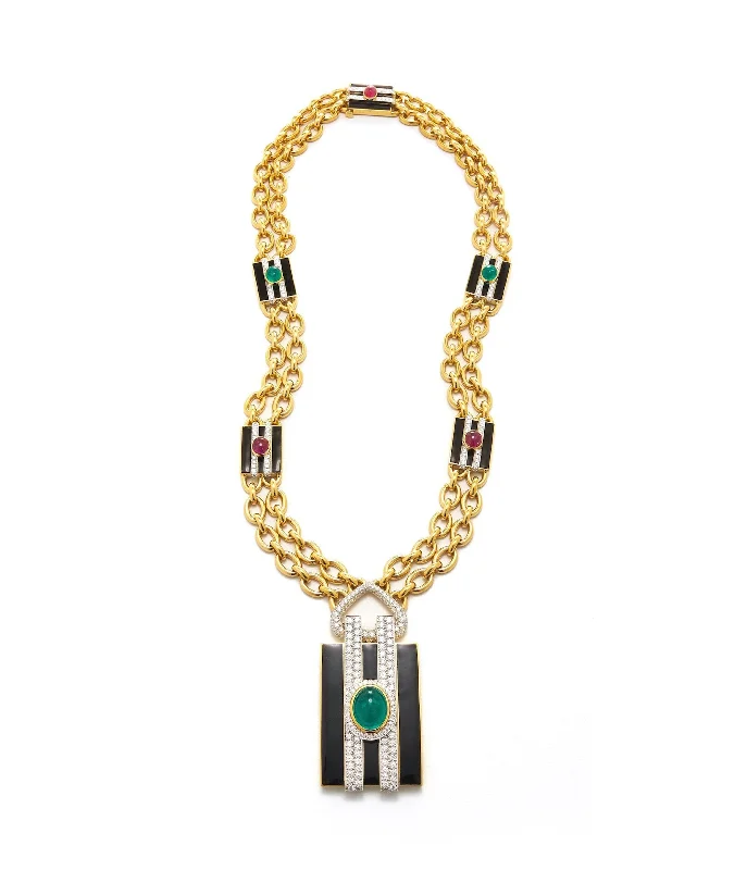 modern geometric drop earrings The Groove Necklace