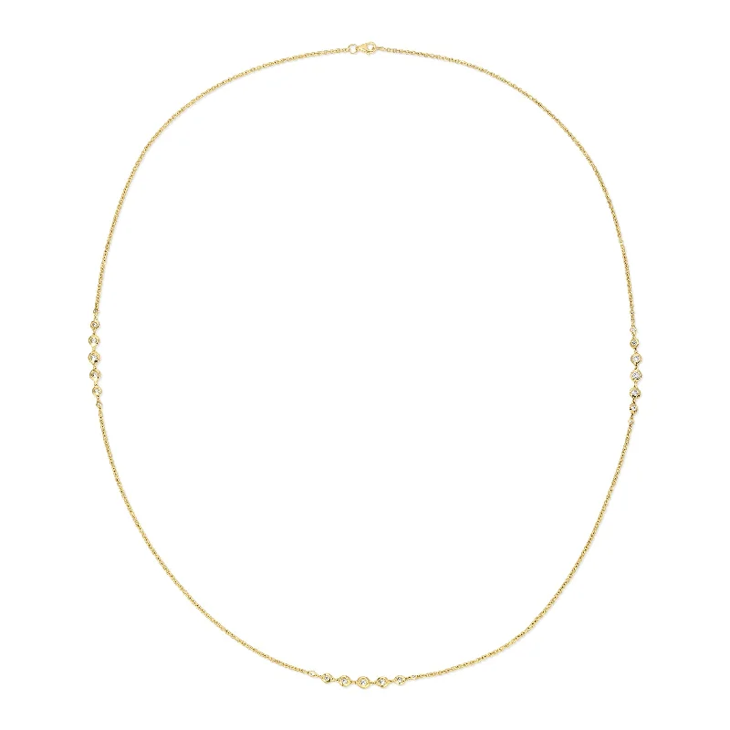 art deco diamond bracelet Three Stop Nesting Gem Necklace