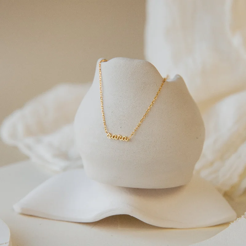 dainty snake ring gold Petite Tiny Name Necklace