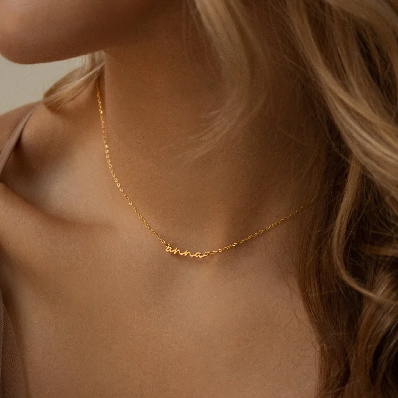 custom star sign necklace Tiny Summer Name Necklace