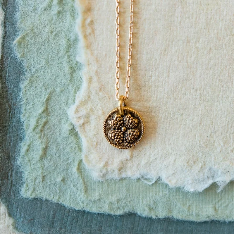 minimalist sapphire drop necklace Tiny Token Clover Necklace