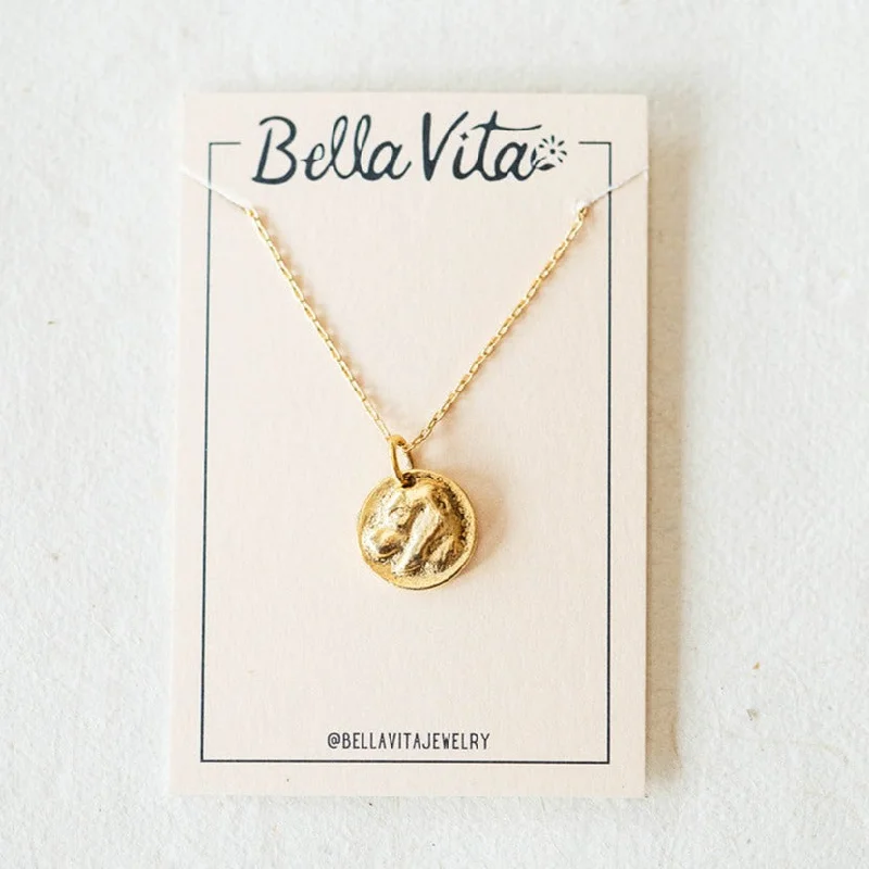 black and gold wedding band Tiny Token Dog Necklace