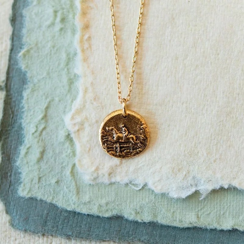 braided gold chain bracelet Tiny Token Jumping Horse Necklace
