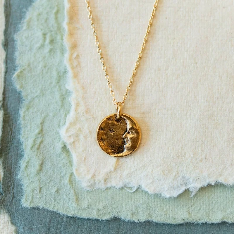 adjustable toe ring silver Tiny Token Moon & Stars Necklace