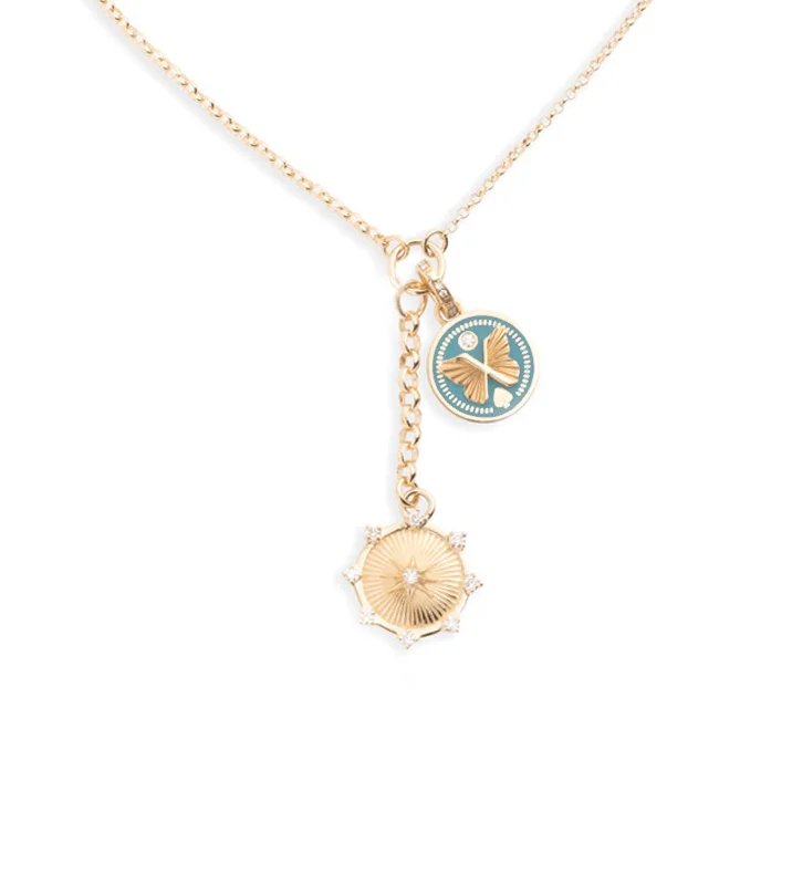 dainty lotus flower ring True Love & Reverie : Small Mixed Belcher Extension Necklace Story