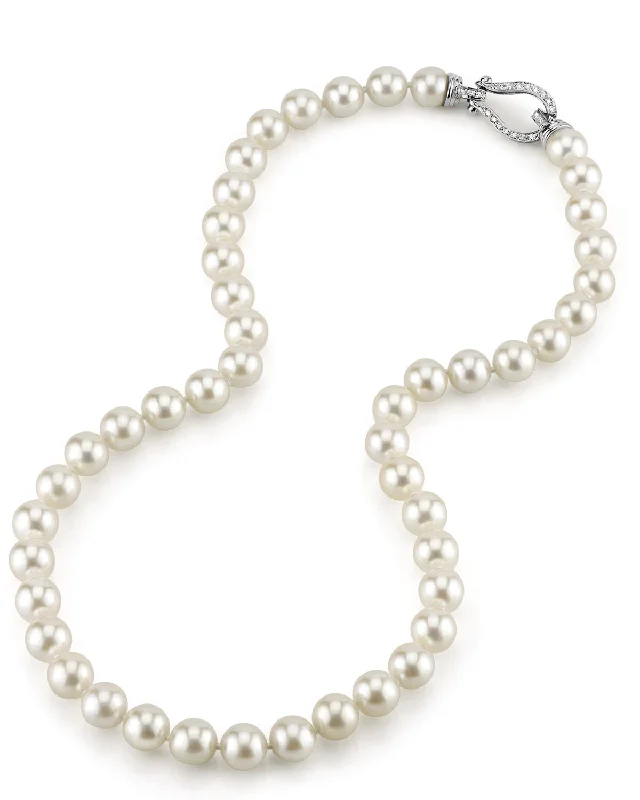 dainty birthstone ring for women White Japanese Akoya Pearl Necklace, 8.5-9.0mm - AAA Quality dainty birthstone ring for women White Japanese Akoya Pearl Necklace, 8.5-9.0mm - AAA Quality