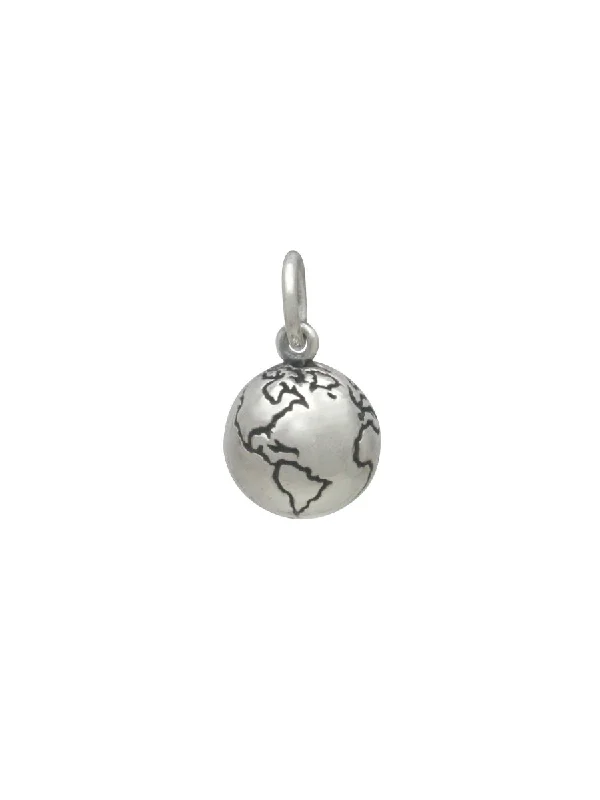 crystal drop earrings elegant World Globe Charm Necklace