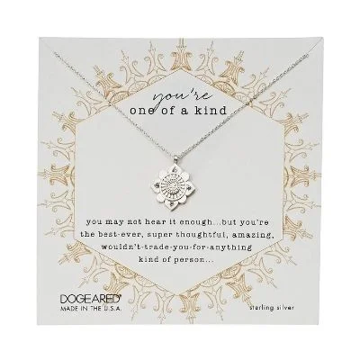 gold-plated figaro chain you're one of a kind necklace
