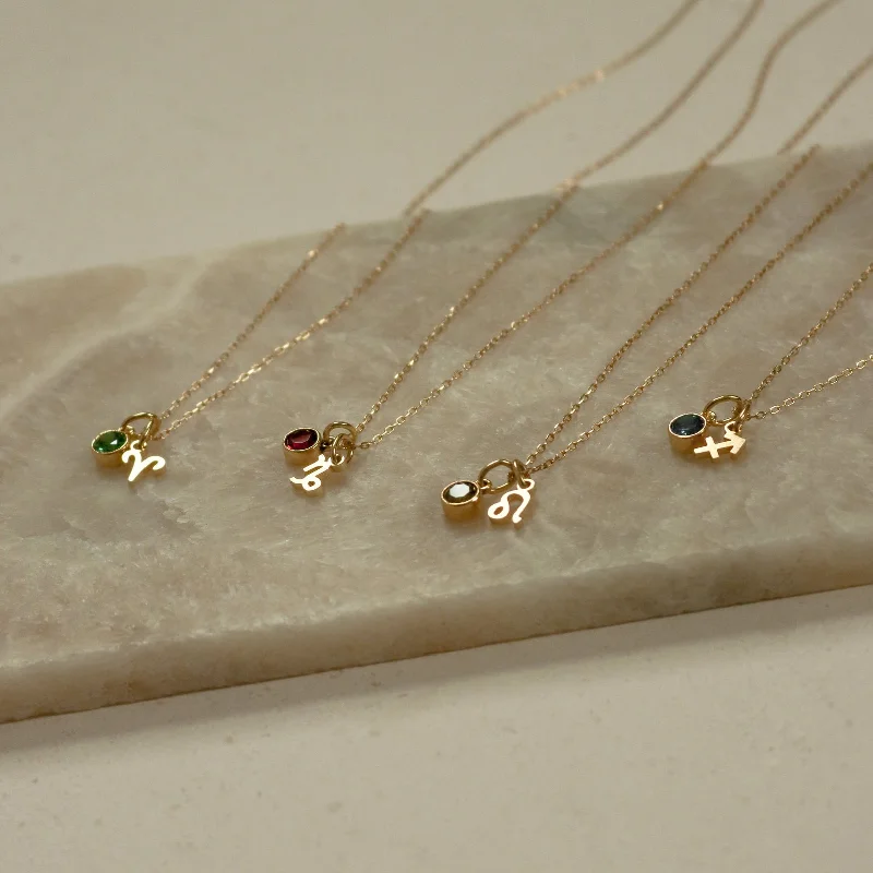 minimalist cuff bracelet adjustable Zodiac Birthstone Necklace